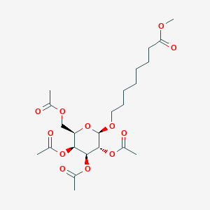 molecular formula C23H36O12 B14812642 methyl 8-[(2R,3R,4S,5S,6R)-3,4,5-triacetyloxy-6-(acetyloxymethyl)oxan-2-yl]oxyoctanoate 