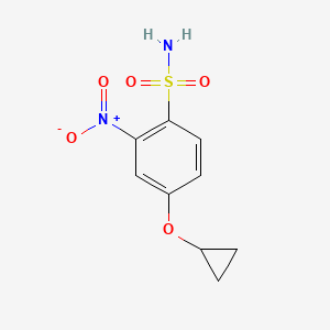 molecular formula C9H10N2O5S B14812736 4-Cyclopropoxy-2-nitrobenzenesulfonamide 