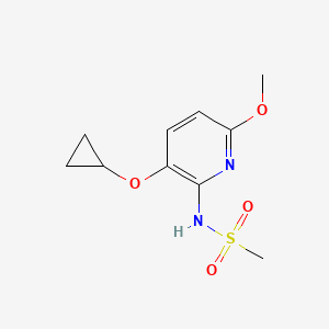 molecular formula C10H14N2O4S B14812758 N-(3-Cyclopropoxy-6-methoxypyridin-2-YL)methanesulfonamide 