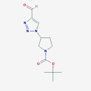 tert-butyl 3-(4-formyl-1H-1,2,3-triazol-1-yl)pyrrolidine-1-carboxylate