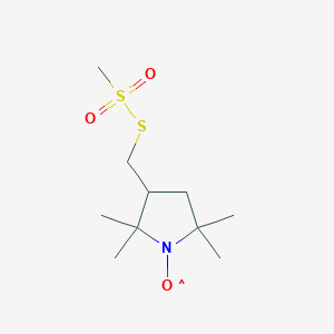 molecular formula C10H20NO3S2 B14812762 S-((2,2,5,5-tetramethyl-1-(l1-oxidaneyl)pyrrolidin-3-yl)methyl) methanesulfonothioate 