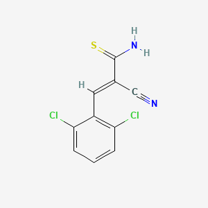 molecular formula C10H6Cl2N2S B14812777 (2E)-2-cyano-3-(2,6-dichlorophenyl)prop-2-enethioamide 