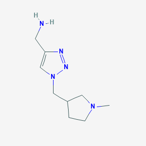 (1-((1-methylpyrrolidin-3-yl)methyl)-1H-1,2,3-triazol-4-yl)methanamine