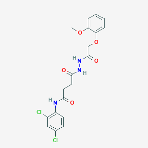 N-(2,4-dichlorophenyl)-4-{2-[(2-methoxyphenoxy)acetyl]hydrazinyl}-4-oxobutanamide