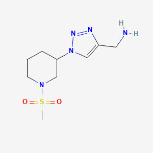 (1-(1-(methylsulfonyl)piperidin-3-yl)-1H-1,2,3-triazol-4-yl)methanamine