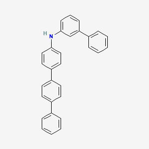 molecular formula C30H23N B14812825 3-phenyl-N-[4-(4-phenylphenyl)phenyl]aniline 