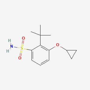 molecular formula C13H19NO3S B14812830 2-Tert-butyl-3-cyclopropoxybenzenesulfonamide 