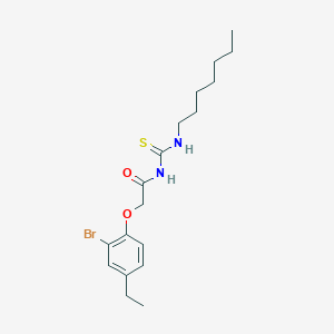 2-(2-bromo-4-ethylphenoxy)-N-(heptylcarbamothioyl)acetamide