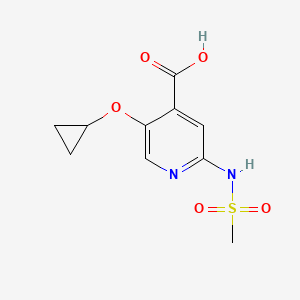 5-Cyclopropoxy-2-(methylsulfonamido)isonicotinic acid