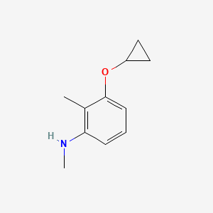 molecular formula C11H15NO B14812857 3-Cyclopropoxy-N,2-dimethylaniline CAS No. 1243328-61-1