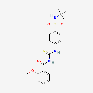 molecular formula C19H23N3O4S2 B14812859 N-{[4-(tert-butylsulfamoyl)phenyl]carbamothioyl}-2-methoxybenzamide 