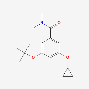 molecular formula C16H23NO3 B14812894 3-Tert-butoxy-5-cyclopropoxy-N,N-dimethylbenzamide 