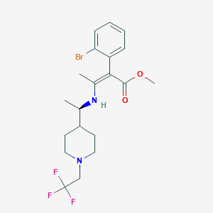 (R,Z)-Methyl 2-(2-bromophenyl)-3-((1-(1-(2,2,2-trifluoroethyl)piperidin-4-yl)ethyl)amino)but-2-enoate