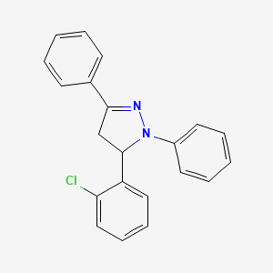 molecular formula C21H17ClN2 B14812901 5-(2-chlorophenyl)-1,3-diphenyl-4,5-dihydro-1H-pyrazole CAS No. 7245-46-7