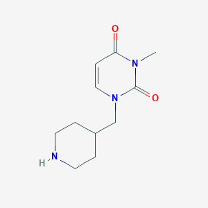 molecular formula C11H17N3O2 B1481291 3-methyl-1-(piperidin-4-ylmethyl)pyrimidine-2,4(1H,3H)-dione CAS No. 2097988-18-4