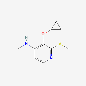 molecular formula C10H14N2OS B14812919 3-Cyclopropoxy-N-methyl-2-(methylthio)pyridin-4-amine 