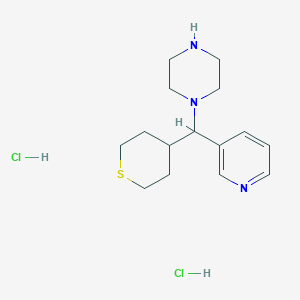 1-(pyridin-3-yl(tetrahydro-2H-thiopyran-4-yl)methyl)piperazine dihydrochloride
