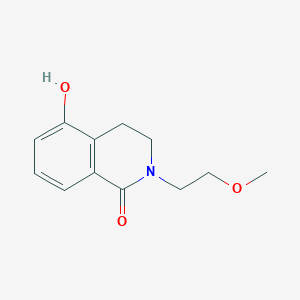 molecular formula C12H15NO3 B14812963 5-hydroxy-2-(2-methoxyethyl)-3,4-dihydroisoquinolin-1(2H)-one 