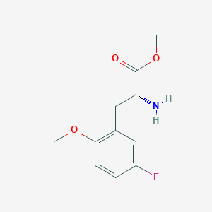 molecular formula C11H14FNO3 B14812972 5-Fluoro-2-methoxy-D-phenylalanine methyl ester CAS No. 1213069-18-1