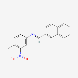 4-methyl-N-[(E)-naphthalen-2-ylmethylidene]-3-nitroaniline