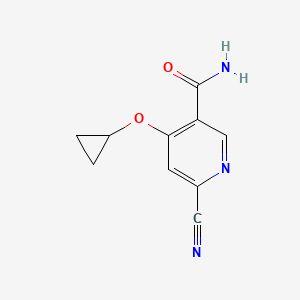 molecular formula C10H9N3O2 B14812986 6-Cyano-4-cyclopropoxynicotinamide 