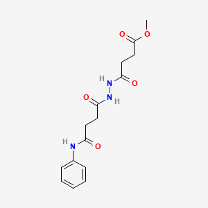 molecular formula C15H19N3O5 B14812998 Methyl 4-oxo-4-{2-[4-oxo-4-(phenylamino)butanoyl]hydrazinyl}butanoate 