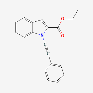 molecular formula C19H15NO2 B14813013 ethyl 1-(phenylethynyl)-1H-indole-2-carboxylate 