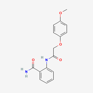 molecular formula C16H16N2O4 B14813025 2-{[(4-Methoxyphenoxy)acetyl]amino}benzamide 