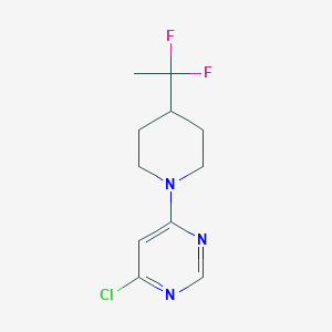 molecular formula C11H14ClF2N3 B1481304 4-氯-6-(4-(1,1-二氟乙基)哌啶-1-基)嘧啶 CAS No. 2097992-11-3
