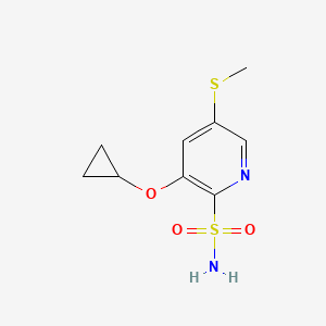 3-Cyclopropoxy-5-(methylthio)pyridine-2-sulfonamide