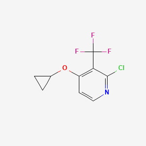 molecular formula C9H7ClF3NO B14813054 2-Chloro-4-cyclopropoxy-3-(trifluoromethyl)pyridine 