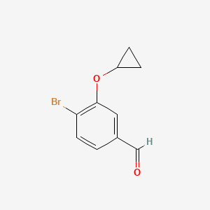 molecular formula C10H9BrO2 B14813058 4-Bromo-3-cyclopropoxybenzaldehyde 