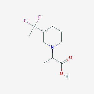 molecular formula C10H17F2NO2 B1481306 2-(3-(1,1-Difluoroethyl)piperidin-1-yl)propanoic acid CAS No. 2089672-77-3