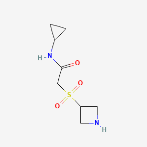 molecular formula C8H14N2O3S B14813060 2-(azetidine-3-sulfonyl)-N-cyclopropylacetamide 