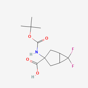 3-((tert-Butoxycarbonyl)amino)-6,6-difluorobicyclo[3.1.0]hexane-3-carboxylic acid