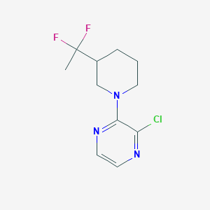 2-Chloro-3-(3-(1,1-difluoroethyl)piperidin-1-yl)pyrazine