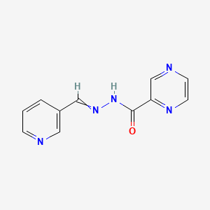 molecular formula C11H9N5O B14813090 (E)-N'-(pyridin-3-ylmethylene)pyrazine-2-carbohydrazide 