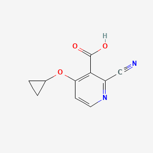 molecular formula C10H8N2O3 B14813104 2-Cyano-4-cyclopropoxynicotinic acid 