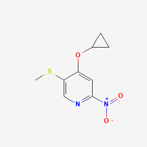 4-Cyclopropoxy-5-(methylthio)-2-nitropyridine