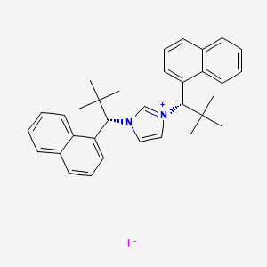 1,3-bis[(1S)-2,2-dimethyl-1-naphthalen-1-ylpropyl]imidazol-1-ium;iodide