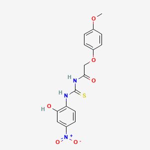 N-[(2-hydroxy-4-nitrophenyl)carbamothioyl]-2-(4-methoxyphenoxy)acetamide