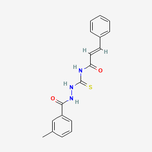 (2E)-N-({2-[(3-methylphenyl)carbonyl]hydrazinyl}carbonothioyl)-3-phenylprop-2-enamide