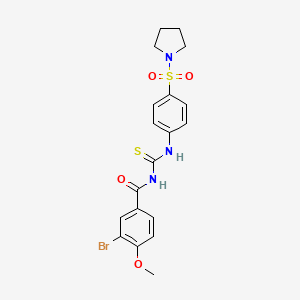 3-bromo-4-methoxy-N-{[4-(pyrrolidin-1-ylsulfonyl)phenyl]carbamothioyl}benzamide