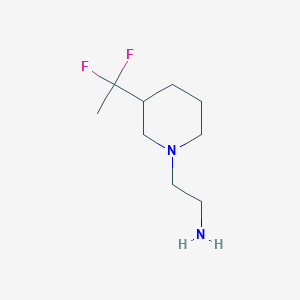 molecular formula C9H18F2N2 B1481316 1-Amino-2-(3-(1,1-difluoroetil)piperidin-1-il)etano CAS No. 2092697-68-0