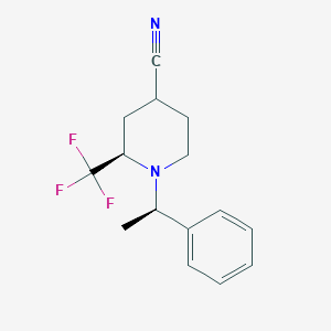 (2R)-1-((R)-1-Phenylethyl)-2-(trifluoromethyl)piperidine-4-carbonitrile