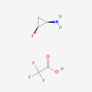 (1R,2S)-2-fluorocyclopropan-1-amine; trifluoroacetic acid