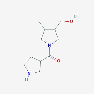 molecular formula C11H20N2O2 B1481318 (3-(Hydroxymethyl)-4-methylpyrrolidin-1-yl)(pyrrolidin-3-yl)methanone CAS No. 2097998-25-7