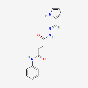 4-oxo-N-phenyl-4-[2-(1H-pyrrol-2-ylmethylene)hydrazino]butanamide