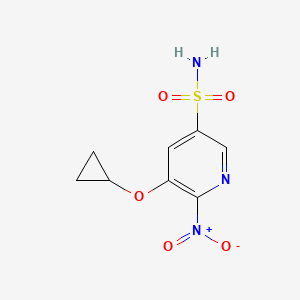 5-Cyclopropoxy-6-nitropyridine-3-sulfonamide