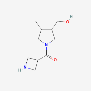 molecular formula C10H18N2O2 B1481320 氮杂环丁-3-基(3-(羟甲基)-4-甲基吡咯烷-1-基)甲酮 CAS No. 2097955-60-5